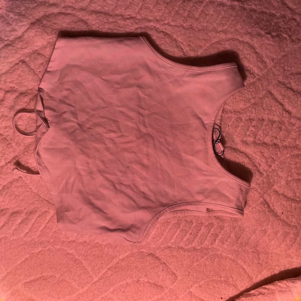 Garage open back crop top